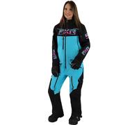 FXR Maverick Lite Ladies One Piece Snowmobile Suit, nero-blu, taglia 10 per donne