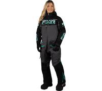 FXR Maverick Lite Ladies One Piece Snowmobile Suit, nero-grigio, taglia 4 per donne