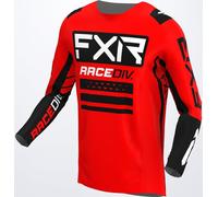 FXR Off-Road RaceDiv Maglia Motocross, nero-rosso, taglia S per maschi