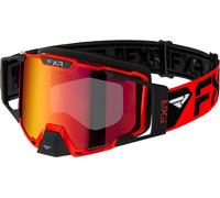 FXR Pilot Fire & Ice Occhiali per motoslitte, nero-bianco-rosso per maschi