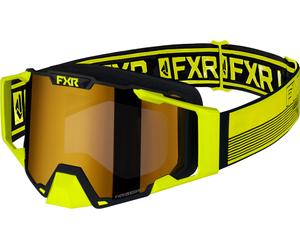 FXR Pilot Stripes Occhiali per motoslitte, nero-giallo per maschi
