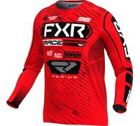 FXR Podium 2025 Maglia Motocross Giovanile, rosso/nero/bianco, Taglia XL