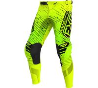 FXR Podium 2025 Pantaloni da motocross per ragazzi, nero-verde, taglia XL