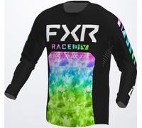 FXR Podium Colored Maglia Motocross, nero/verde, Taglia XL