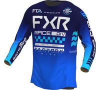FXR Podium Gladiator 2023 Maglia Motocross, blu/bianco, Taglia XS