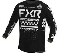 FXR Podium Gladiator 2023 Maglia Motocross Giovanile, Bianco/nero, Taglia M