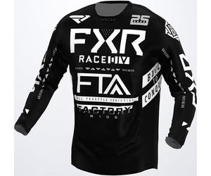 FXR Podium Gladiator Maglia Motocross, Bianco/nero, Taglia XS