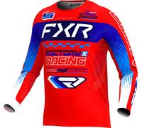 FXR Podium Gladiator Maglia da motocross, bianco-rosso-blu, taglia L per maschi