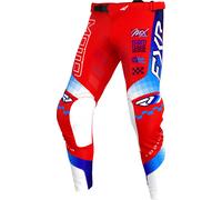 FXR Podium Gladiator Pantaloni da motocross, bianco-rosso-blu, taglia 32 per maschi