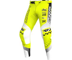 FXR Podium Gladiator Pantaloni da motocross, nero/bianco/giallo, Taglia 36
