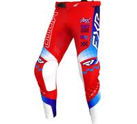 FXR Podium Gladiator Pantaloni da motocross, bianco-rosso-blu, taglia 30 per maschi