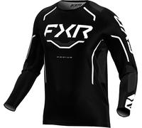 FXR Podium Relay Maglia da motocross, Bianco/nero, Taglia L