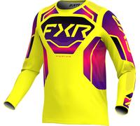 FXR Podium Relay Maglia da motocross, rosa-giallo, taglia S per maschi