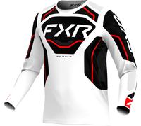 FXR Podium Relay Maglia da motocross, nero-bianco-rosso, taglia M per maschi
