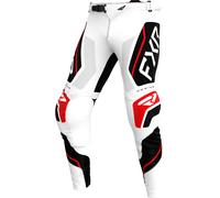 FXR Podium Relay Pantaloni da motocross, bianco/nero/rosso, Taglia 36