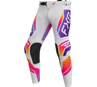 FXR Podium Relay Pantaloni da motocross, bianco/viola, Taglia 30