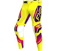 FXR Podium Relay Pantaloni da motocross, nero-rosa-giallo, taglia 34 per maschi
