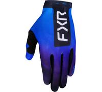 FXR Pro-Fit Air Logo Guanti da Motocross perforati, nero-blu, taglia S per maschi