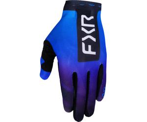 FXR Pro-Fit Air Logo Guanti da Motocross perforati, nero/blu, Taglia XL