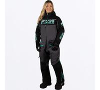 FXR Racing Donna Maverick Lite Monosuit 23 10 Nero/Md Grigio Hthr/Menta Fd