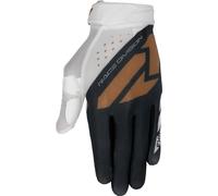 FXR Reflex Air Guanti da motocross, Nero/bianco/oro, Taglia S