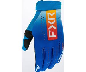 FXR Reflex Guanti motocross, blu/arancione, Taglia XL