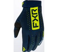 FXR Reflex Guanti motocross, blu/giallo, Taglia S