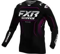 FXR Revo 2025 Maglia da motocross, nero/bianco/viola, Taglia S
