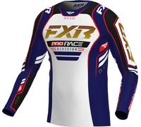 FXR Revo Alpha Maglia da motocross, blu/bianco/nero/rosso, Taglia L