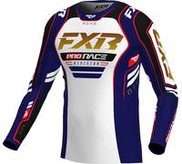 FXR Revo Alpha MX Admiral, maglia XL male Bianco/Blu Scuro/Oro