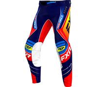 FXR Revo Alpha MX Nuke, pantaloni in tessuto 36 male Blu Scuro/Blu/Rosso/Giallo Fluo
