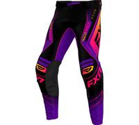FXR Revo Alpha MX Twilight, pantaloni in tessuto 32 male Nero/Lilla/Rosso/Arancione