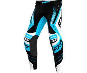 FXR Revo Alpha Pantaloni da motocross, nero-bianco-blu, taglia 36 per maschi