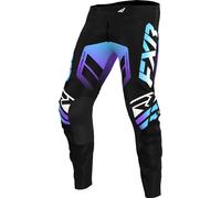FXR Revo Comp Pantaloni Motocross Giovani, nero/viola, Taglia 22