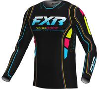 FXR Revo Velocity Maglia da motocross, nero-blu-giallo, taglia M per maschi