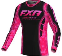 FXR Revo Velocity Maglia da motocross, nero/rosa, Taglia L