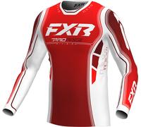 FXR Revo Velocity Maglia da motocross, Rosso/Bianco, Taglia M