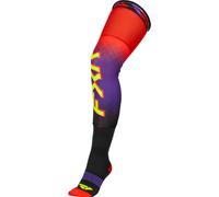 FXR Riding Logo Calzini da motocross, nero-rosso-porpora, taglia S M per maschi