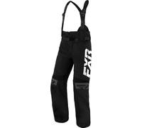 FXR RRX 2025 pantaloni con bretelle impermeabili per motoslitte, Bianco/nero, Taglia S