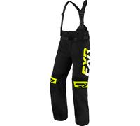 FXR RRX 2025 pantaloni con bretelle impermeabili per motoslitte, nero-giallo, taglia M per maschi