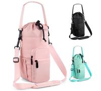 FXTBE Porta bottiglia d'acqua con cinghia 32oz 4oz 16 60oz portabottiglie d'acqua con cinghia isolata borsa a tracolla con tasca per telefono bottiglia d'acqua borsa a tracolla per accessori per