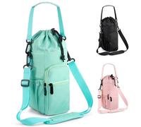 FXTBE Porta bottiglia d'acqua con cinghia 32oz 4oz 16 60oz portabottiglie d'acqua con cinghia isolata borsa a tracolla con tasca per telefono bottiglia d'acqua borsa a tracolla per accessori per