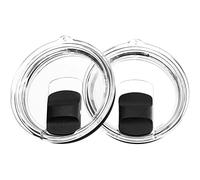 FXTNKYY 2 coperchi di ricambio per bicchieri Yeti Rambler o Rtic vecchio stile, con cursore magnetico di ricambio, coperchio magnetico a prova di fuoriuscite (567 ml, 2 pezzi nero)