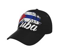 Fxuyyok Cappello da baseball con bandiera retrò divertente cappello da baseball regolabile per uomini e donne, Bandiera Cuba _V1, Etichettalia unica