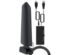 fxwtich Antenna TV di dimensioni compatte, amplificata, per interni, portata 400 miglia, canali compatibili con HD, canali digitali per immagini chiare, alta qualità del suono, posizionamento