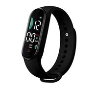 fxwtich Braccialetto sportivo con cronometraggio accurato, alla moda, unisex, nero, Stile del quadrante