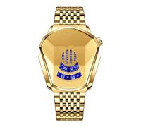 fxwtich Orologio con movimento al quarzo Certo Ecco un titolo del prodotto per l'elenco Cool Men Mirror Shine Impermeabile Cinturino in acciaio dorato Moda Uomo Dress Orologio da polso, dorato, Stile