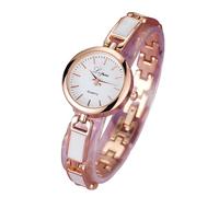 fxwtich Orologio da polso al quarzo, da donna, al quarzo, regalo di compleanno, funzionamento a batteria, Platino, Stile del quadrante