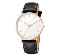 fxwtich Orologio da polso da uomo, decorazione antiurto, alla moda, semplice, al quarzo, compatibile con studenti, E, Stile del quadrante
