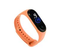 fxwtich Orologio da polso sportivo a LED, con cinturino touch screen ecologico, Arancione, Stile del quadrante